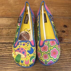 Hot Chocolate Design Chocolaticas floral Mushroom Ballet Flats EU 37 US 6.5 NWT
